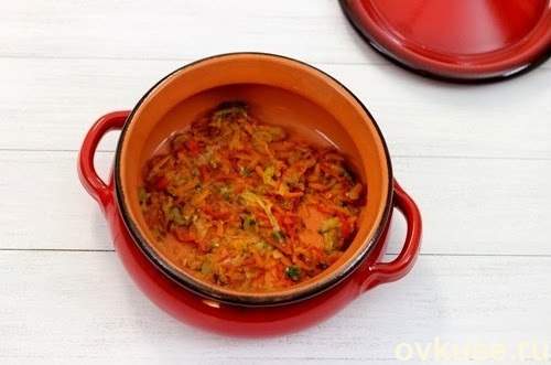 Фото Запеченная рыба с овощами в горшочке №5